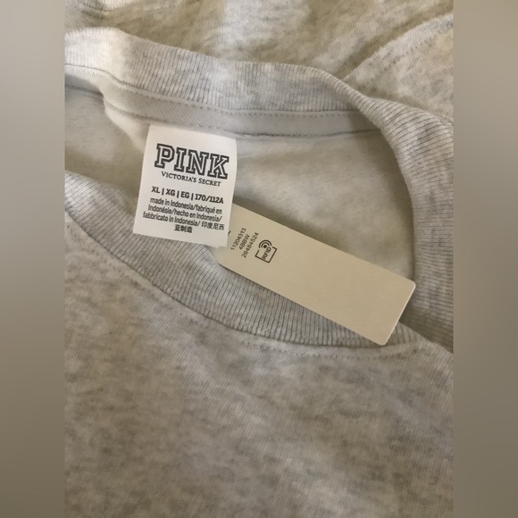 PINK BY Victoria’s Secret Sweatshirt Women’s XL, Short Sleeve, fleece new - Picture 8 of 12